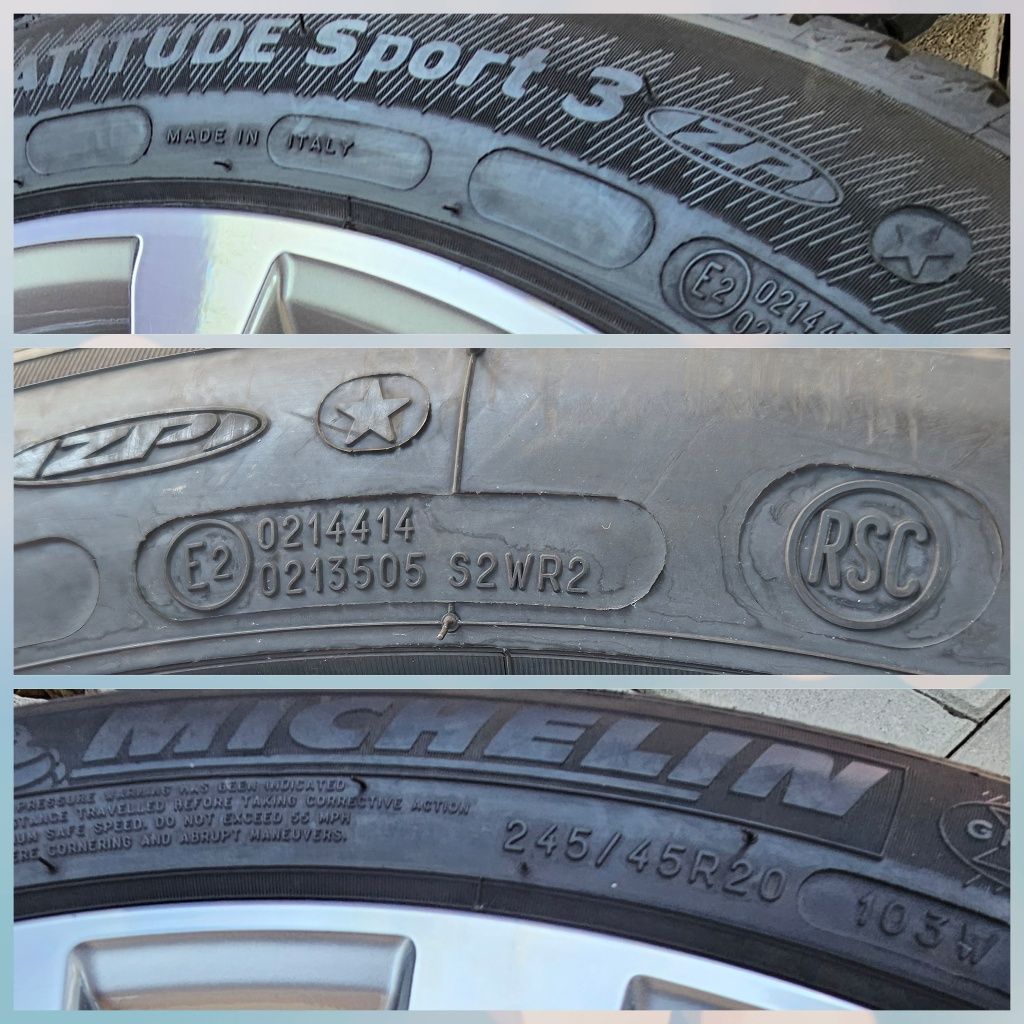 Jante BMW 20 X3 G01 X4 G02 style 697 vara 245 45 20 Michelin ca și NOU