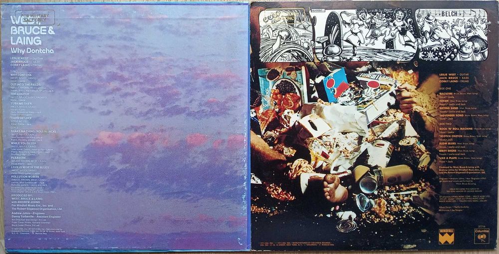 set de 2 viniluri LP West, Bruce & Laing (editii americane)