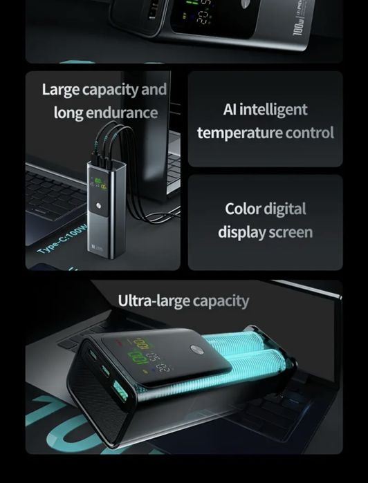 Power bank 100 w 18.000 mAh