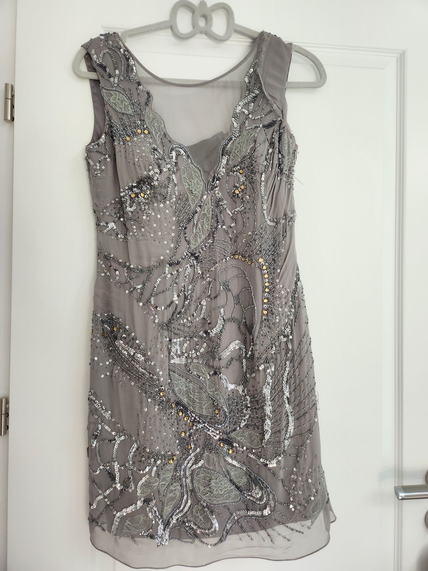 Rochie Balizza tip bijuterie, din matase naturala, mas.38
