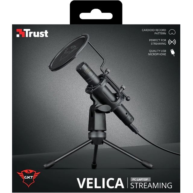 Микрофон Trust GXT 241 Velica, Tripod, shockmount & popfilter, USB