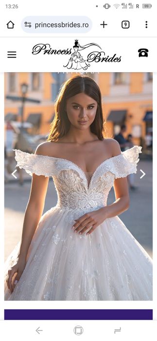 Rochie mireasa corset S-M-L impecabila