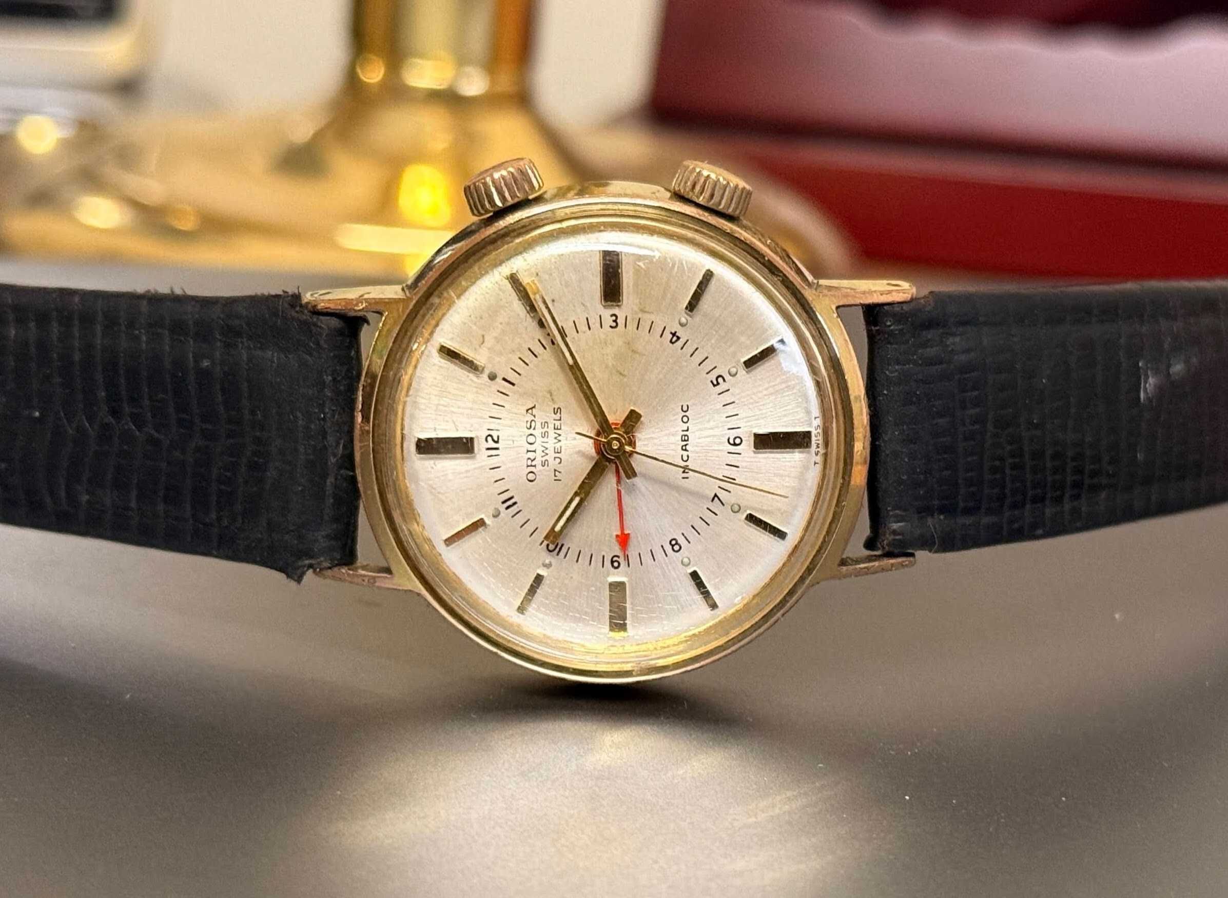 Ceas Oriosa mecanic alarma vintage de colectie swiss made