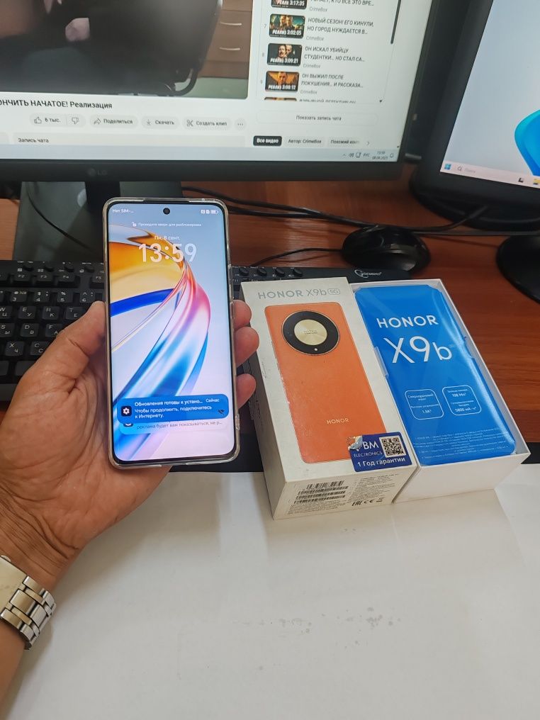 Honor X9b 8+8/256gb(2025)ideal ochilmagan usta kurmagan aybi yuq