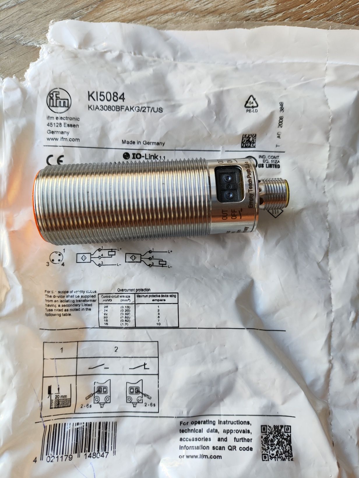 Емкостной датчик уровня IFM Electronic KI5084