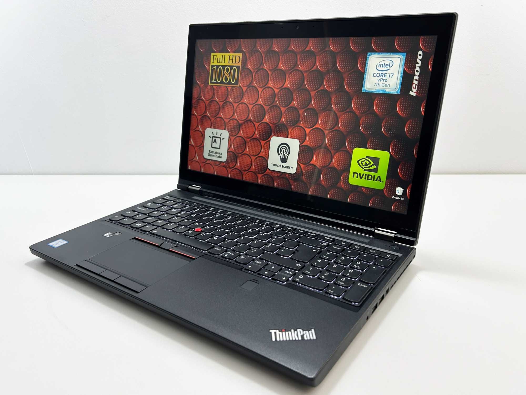 Laptop Lenovo P51 workstation i7 touch nvidia Quadro 64 GB RAM LIKENEW