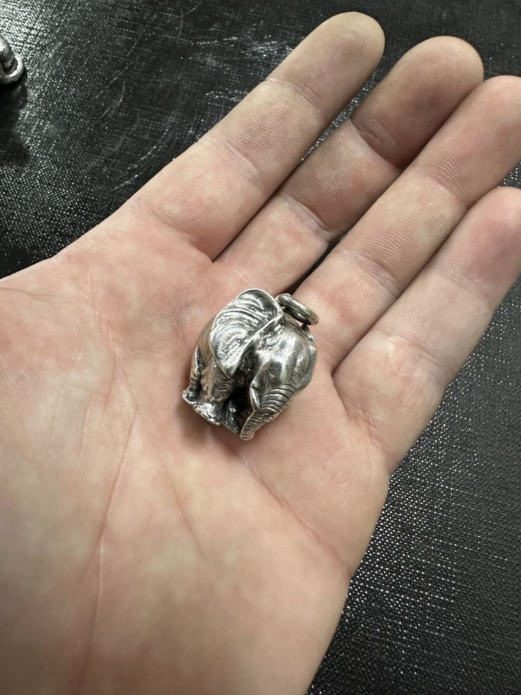 Miniaturi Argint 925 Elefant Pisica