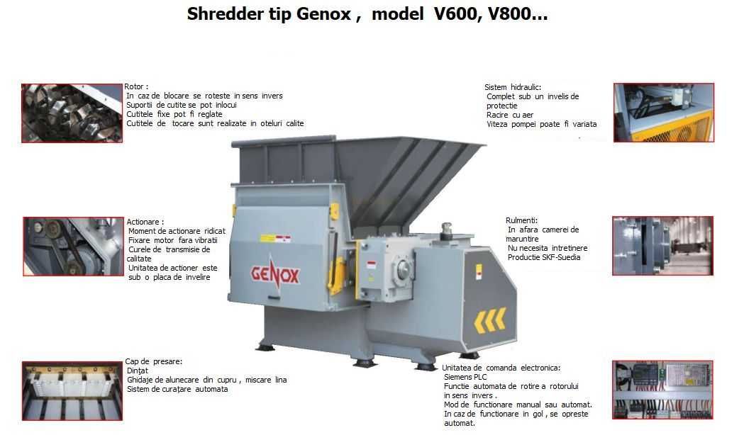 Vindem din stoc  un shredder nou-tocator  universal-  model V-600