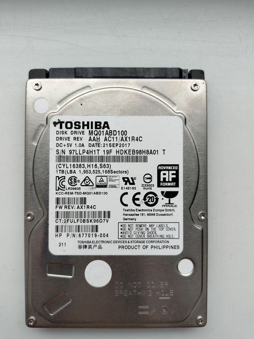 Жёсткий диск для ноутбука