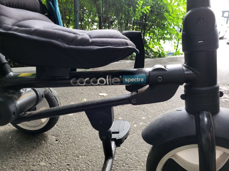 Tricicleta ultrapliabila Coccolle Spectra Plus roti spuma EVA Turquois