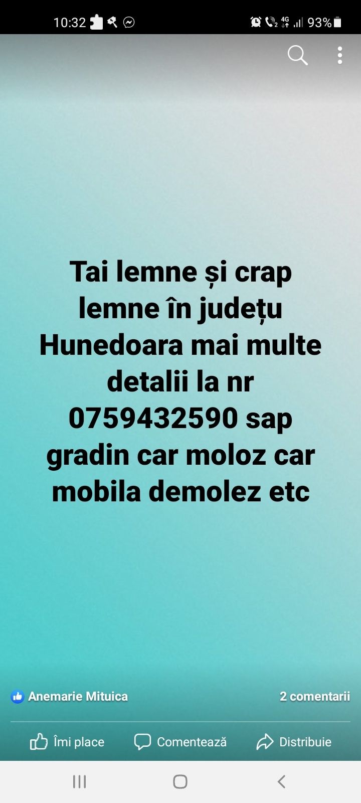 Tai lemne car moloz sap grădini car mobila etc