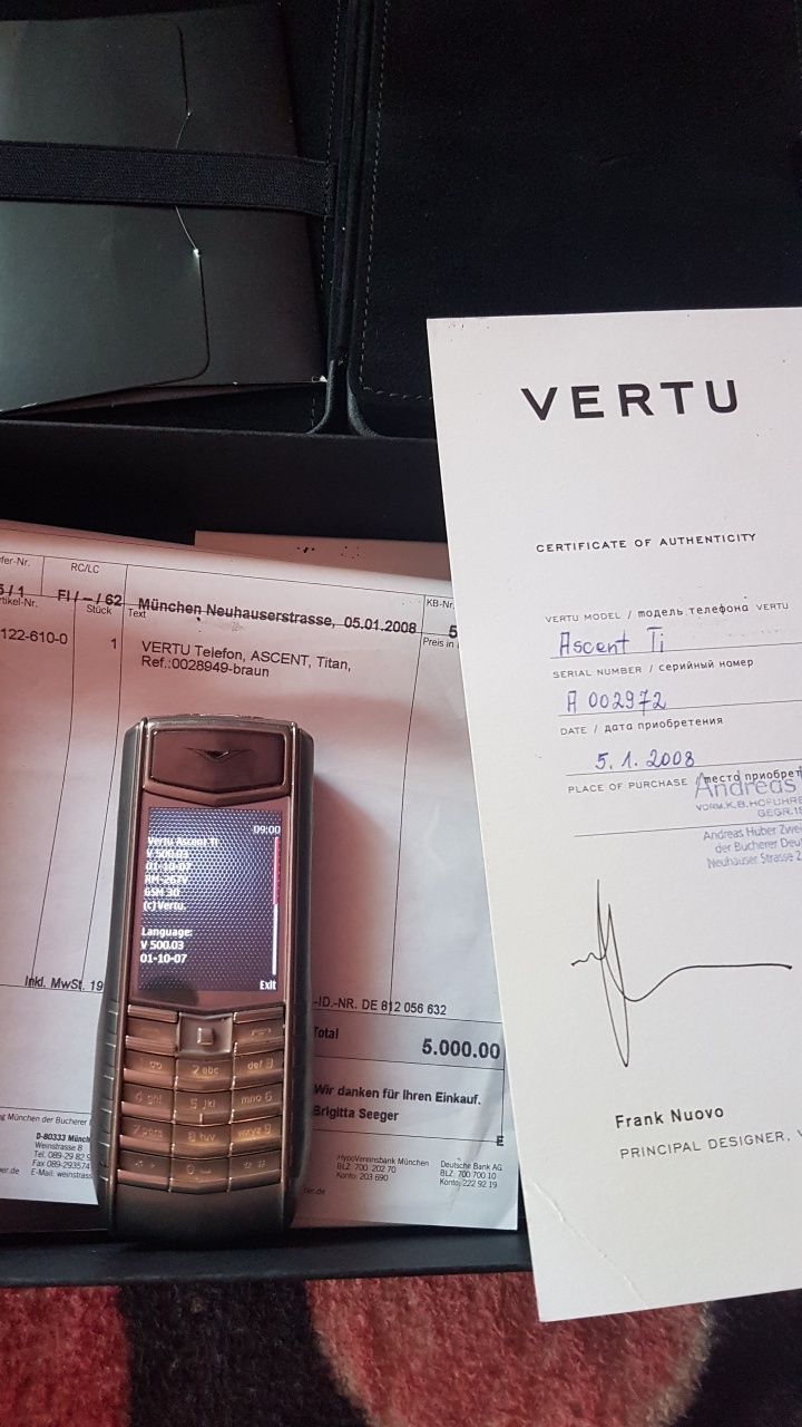 Vertu ascent TI 100% original full box