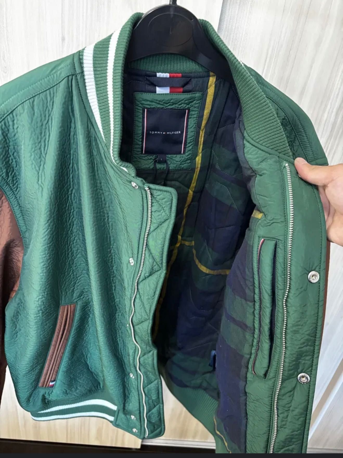 Tommy Hilfiger Colour-Blocked Varsity Jacket.