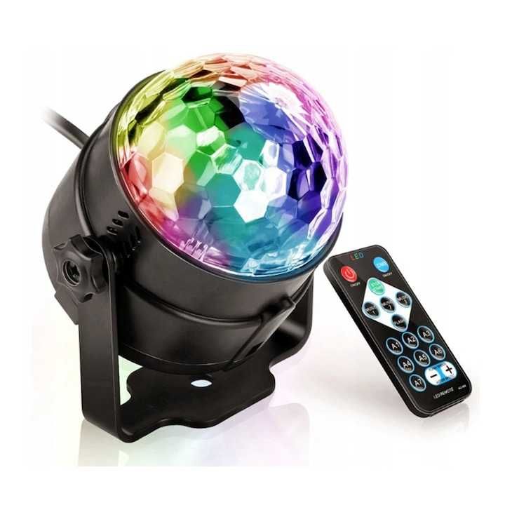 Proiector DISCO Sphere LED, RGB,cu telecomanda,nou