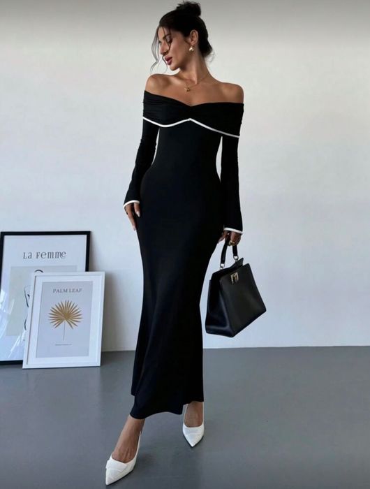 Дамска черна рокля