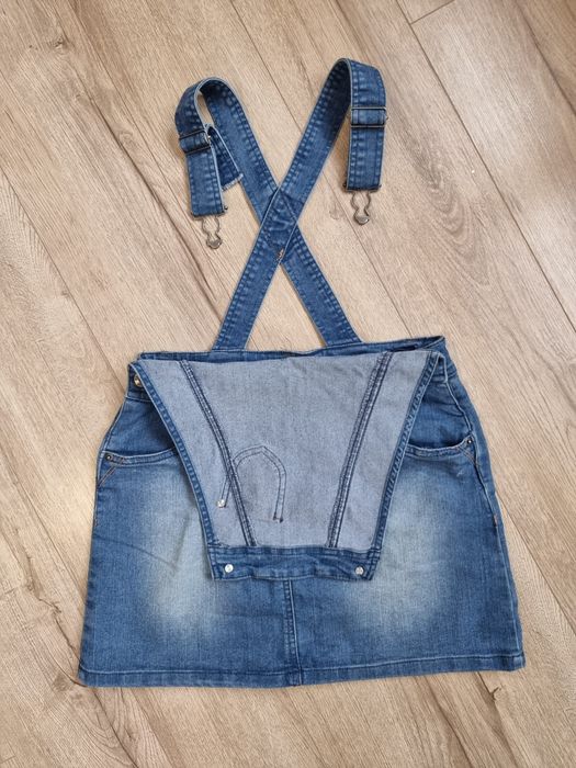 Salopeta fustă denim Yigga, mărimea 146-152