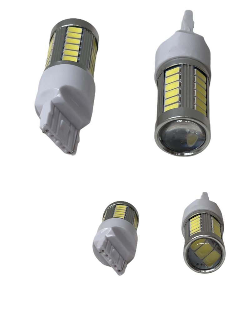 LED AUTO W21W, T20 ALB, mers inapoi, drl