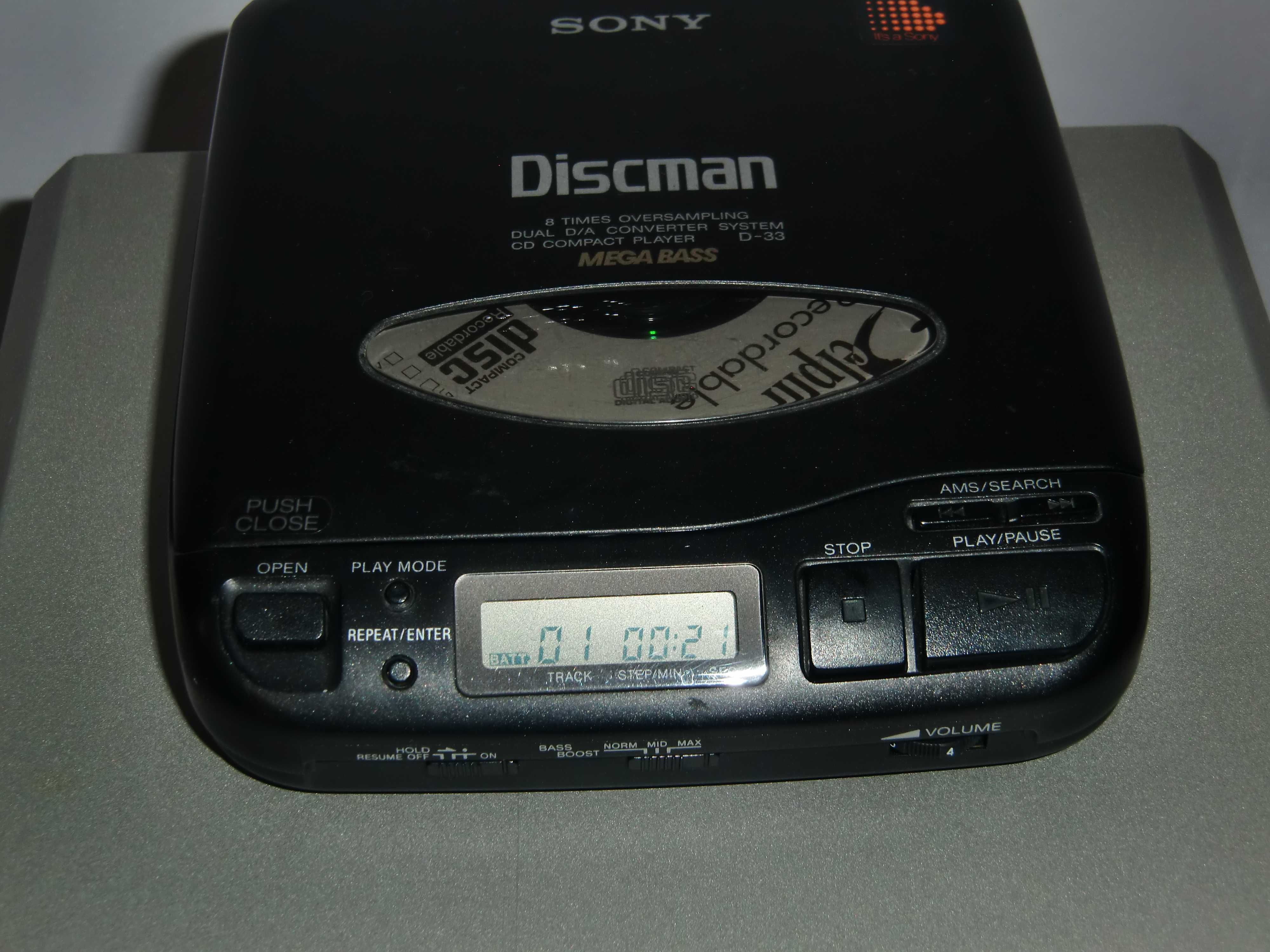 SONY D-33 cd player portabil , obiect de colectie