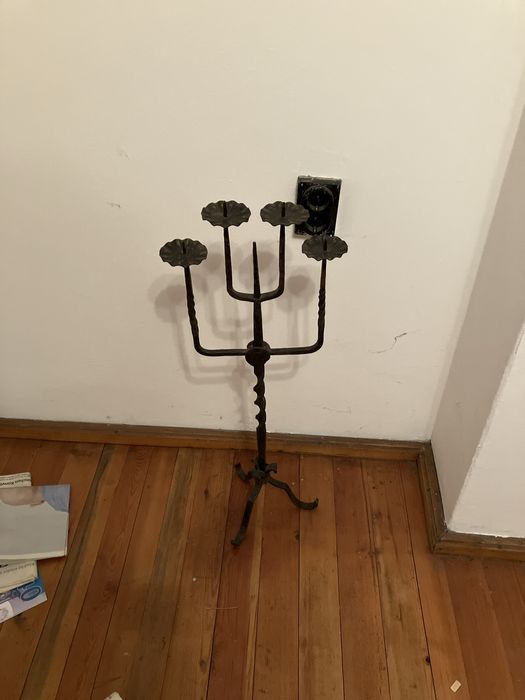 Метален свещник, 4 свещи