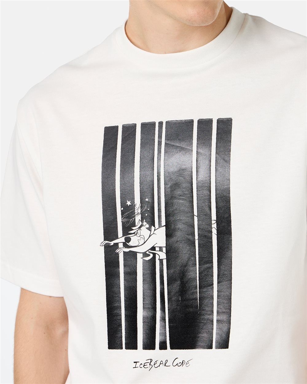 Мъжка тениска Iceberg Code Print Cotton T-shirt размер S