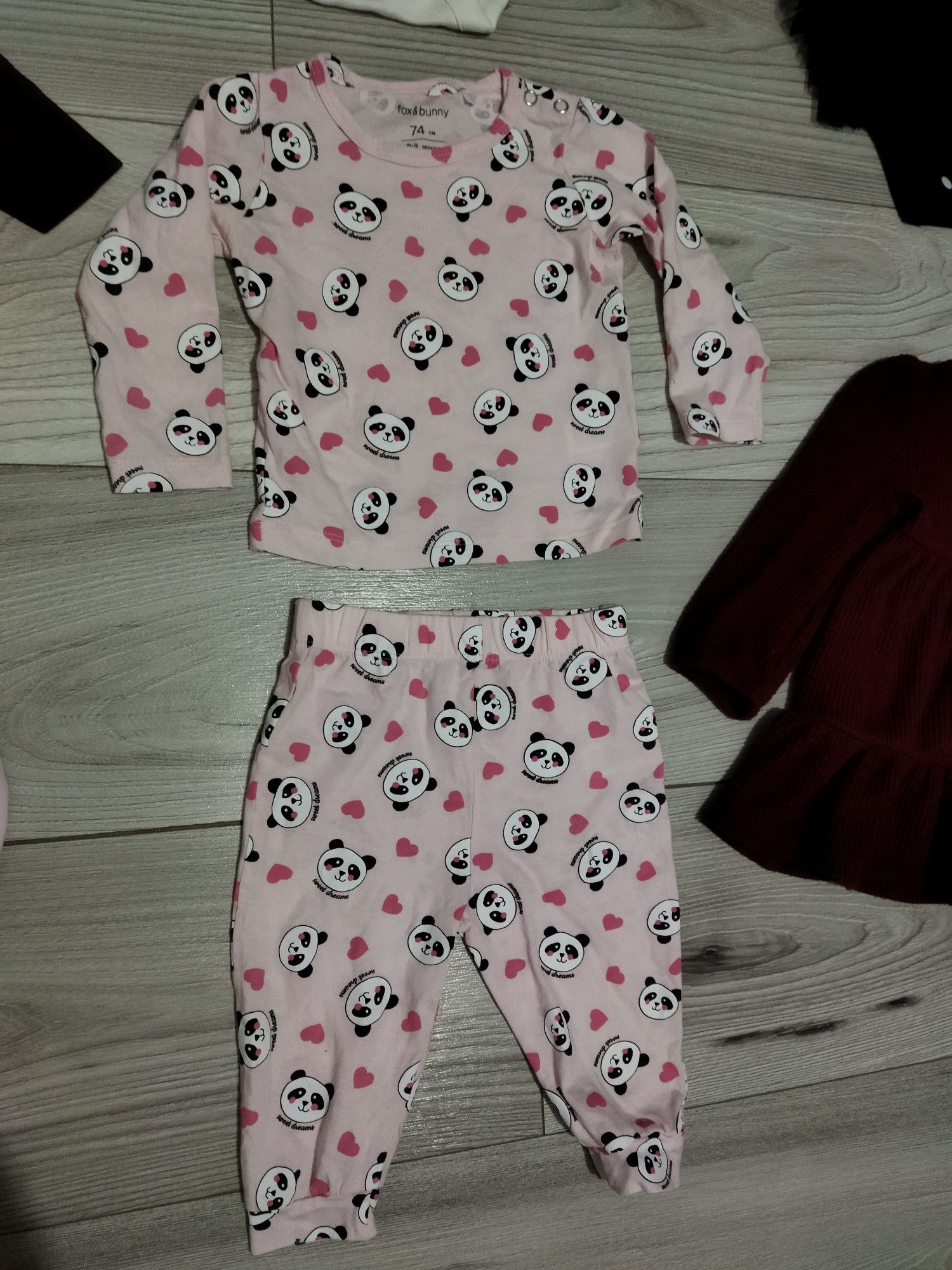 Lot ieftin hăinuțe body bluze pijama fetițe 6-9-12 luni mărimea 74/80