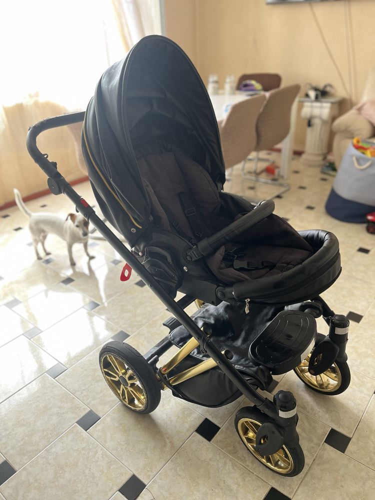 Бебешка количка 3 в 1 Tutek DIAMOS Limited Black/Gold