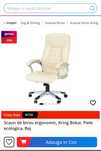 Scaun de birou ergonomic, din piele, alb