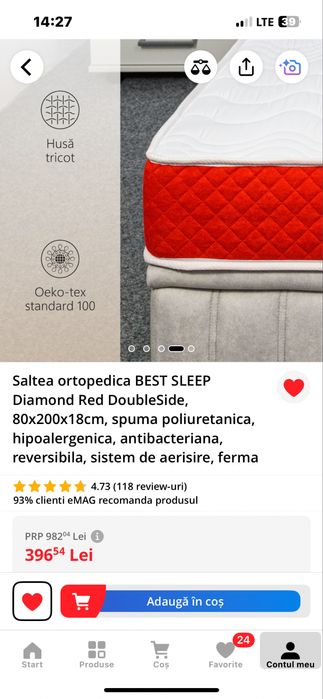 Saltea Pat  Ortopedica Spuma 80x200