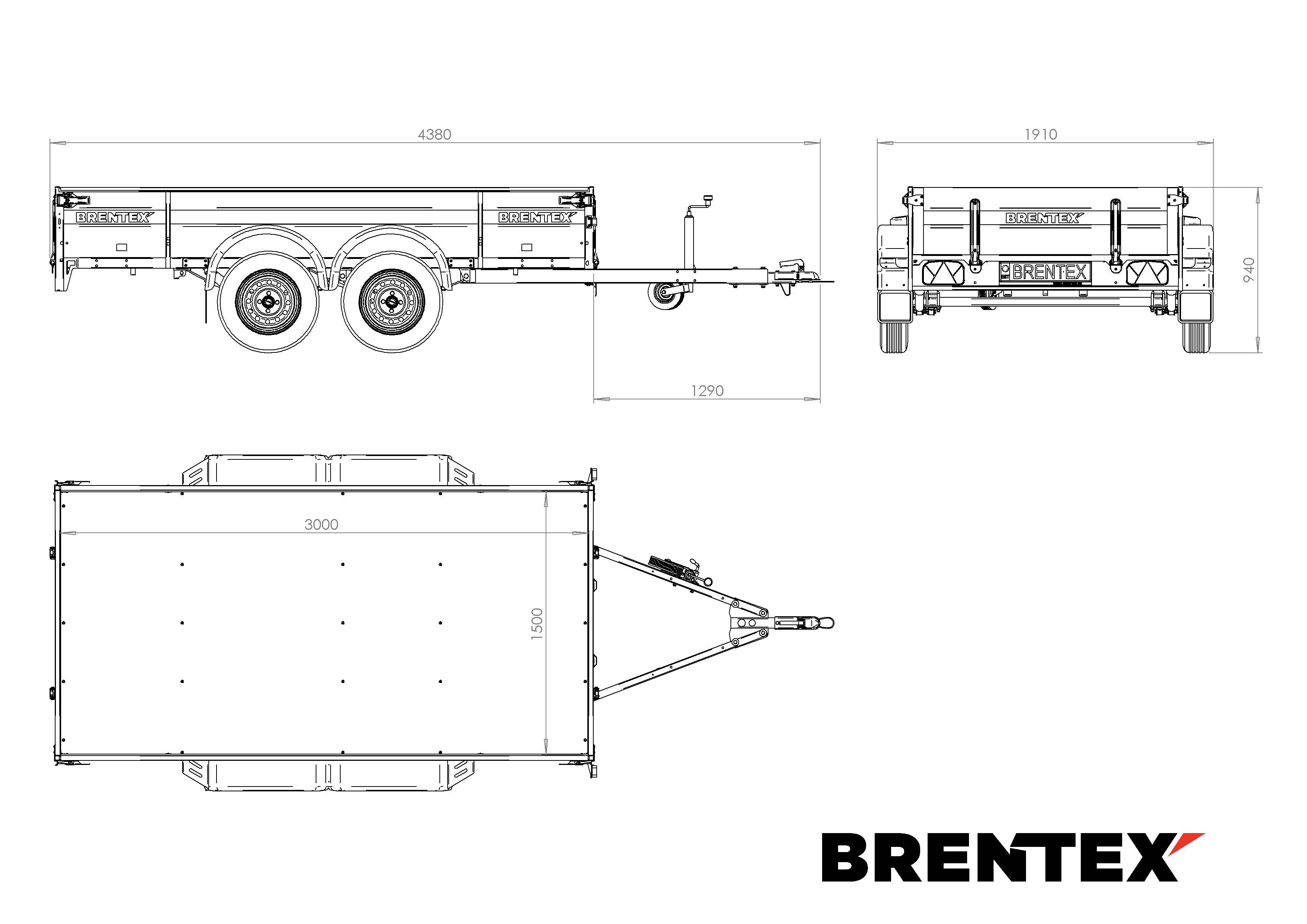 Предлагам ремарке Brentex с аеродинамично покривало