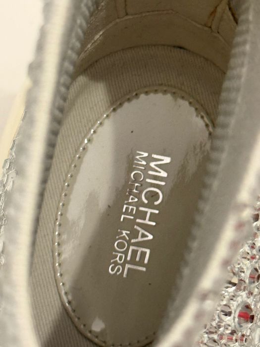 Michael Kors Olympia Extreme Embellished Knit Sock Sneaker