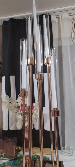 Suport decorativ lumânări înalt – model lux – 300 lei