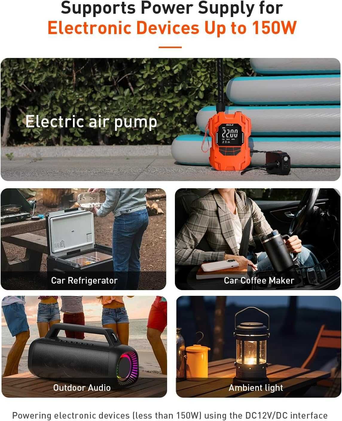 Външна батерия GICLE 4000mAh за електрическа SUP помпа, до 150W