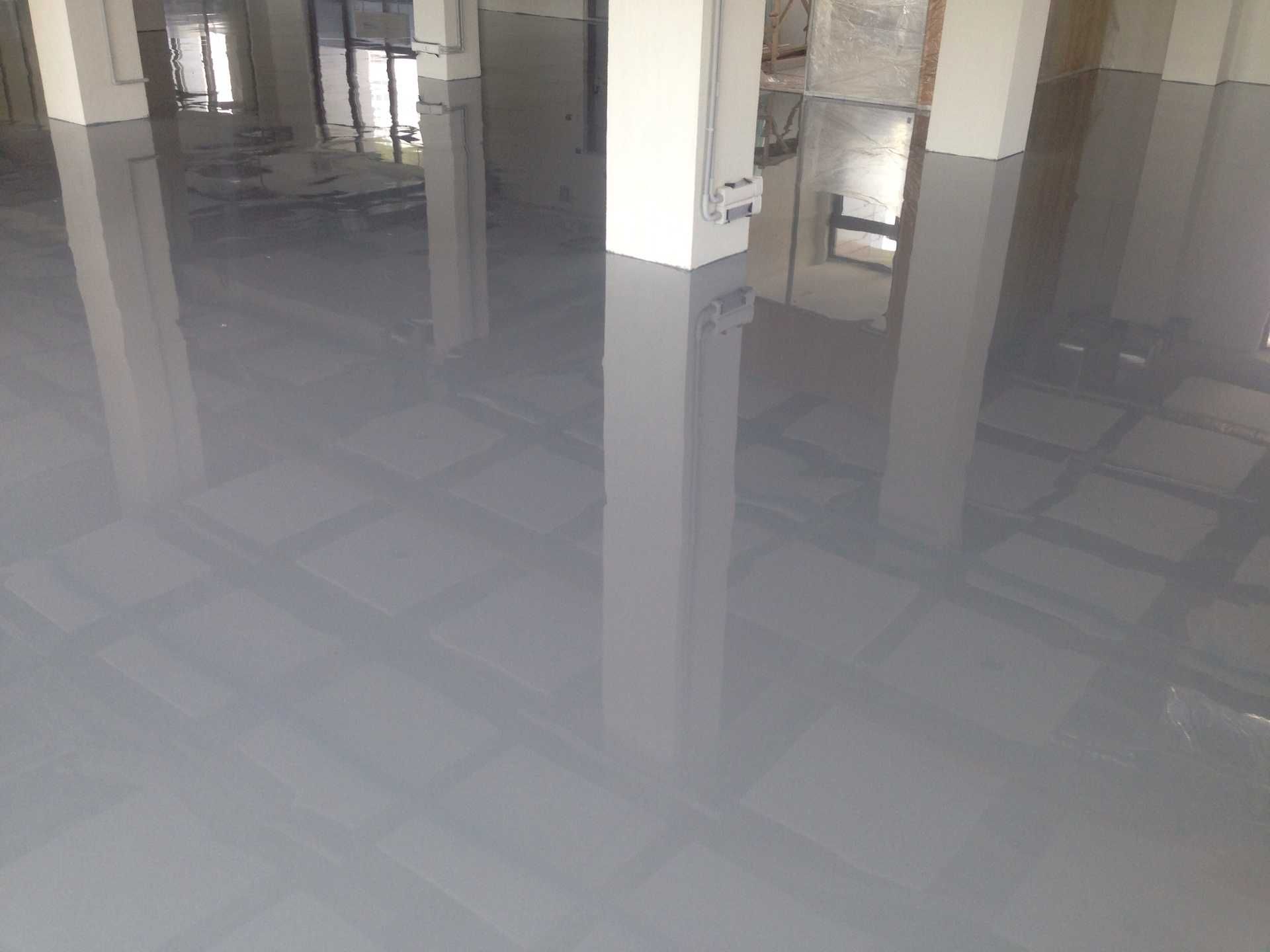 Полиуретановые полы в склады.  Полиуретановая краска для бетона.