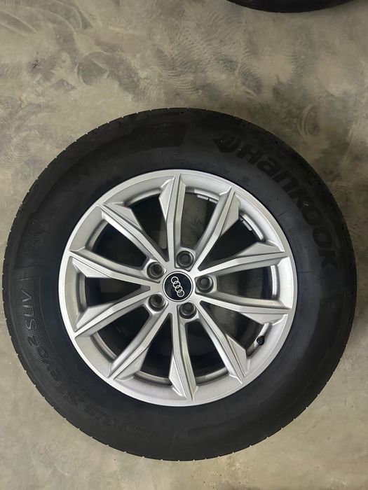 Set jante originale Audi 5x112 + anvelope vară 235/55 R17