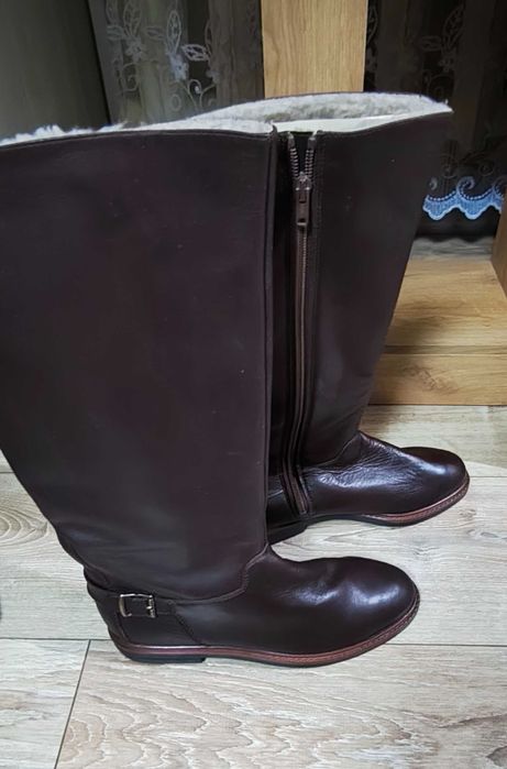 Сапоги женские зимние кожаные