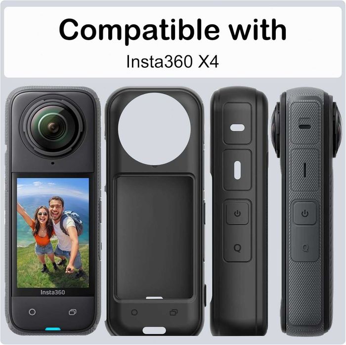 Husa silicon + protectie obiectiv + folie display Insta360 X4