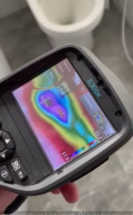 Тепловизор все виды услуг. Протечка холодной горячей воды, Пеплопотери