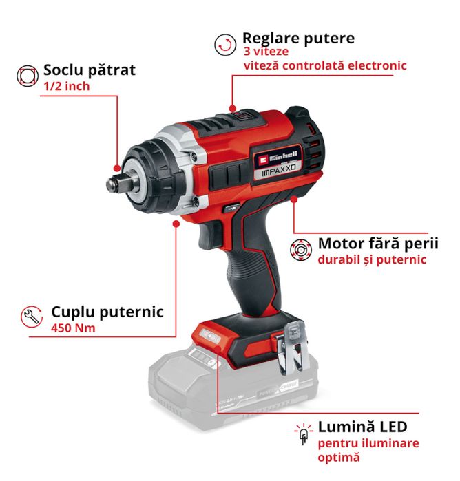 Surubelnita cu impact pe acumulator Einhell Power X-Change IMPAXXO