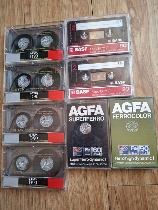 BASF 2 buc,4 buc TDK 2 Agfa.