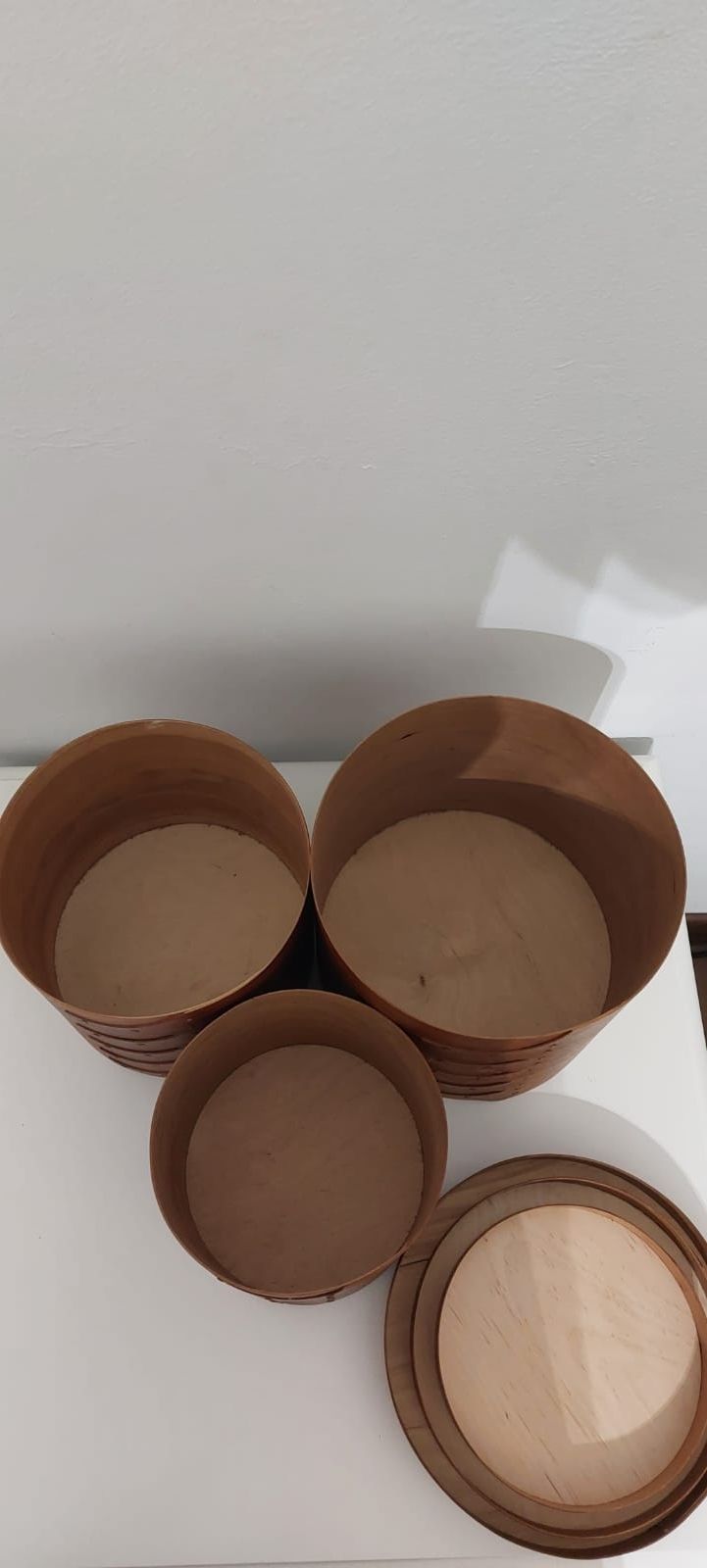 Cutii vechi ovale din lemn Shaker oval box