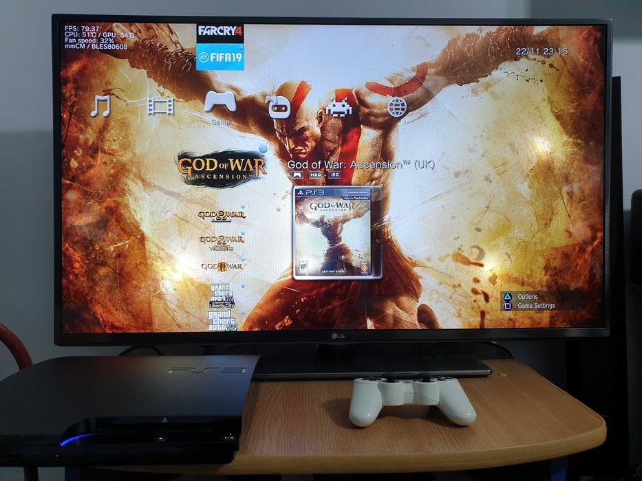 PS3 modat CFW 750 GB + 80 jocuri (GTA V, Red Dead, God of War, NFS)