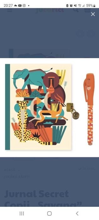 Jurnal secret cu stilou magic cu cerneala invizibila