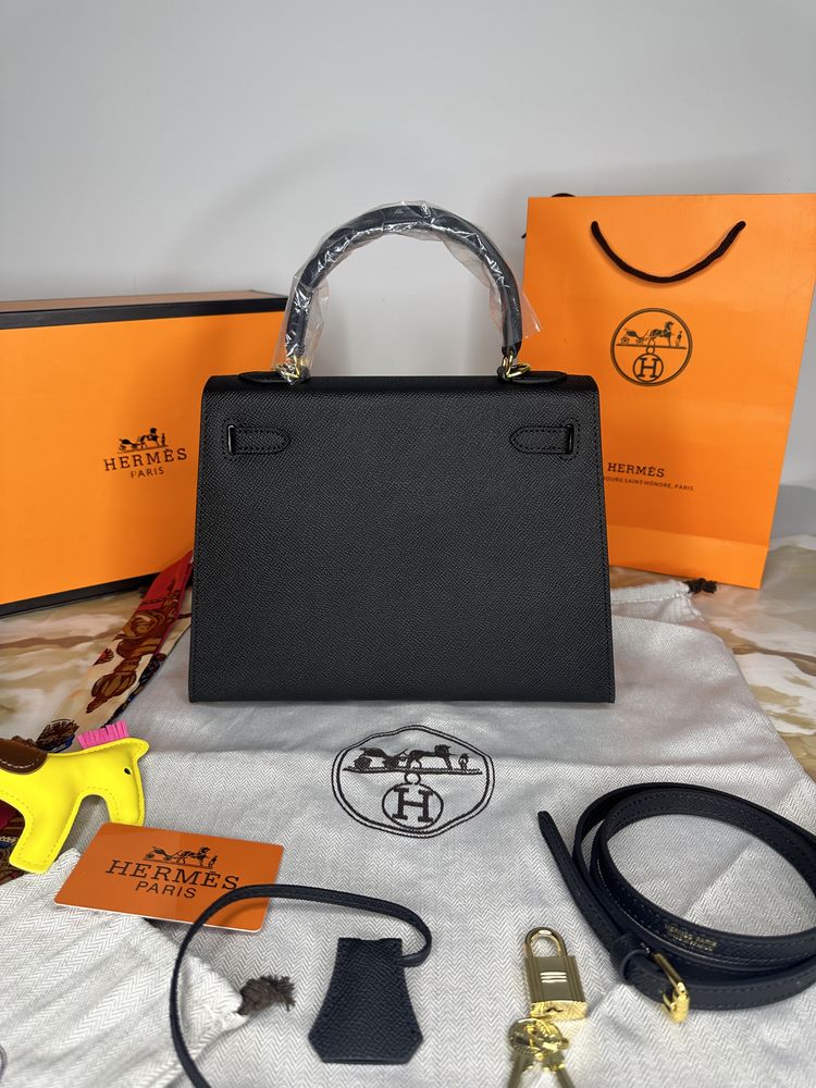 Geanta de lux HERMES Kelly 25 cm piele naturala 100% cadou(29