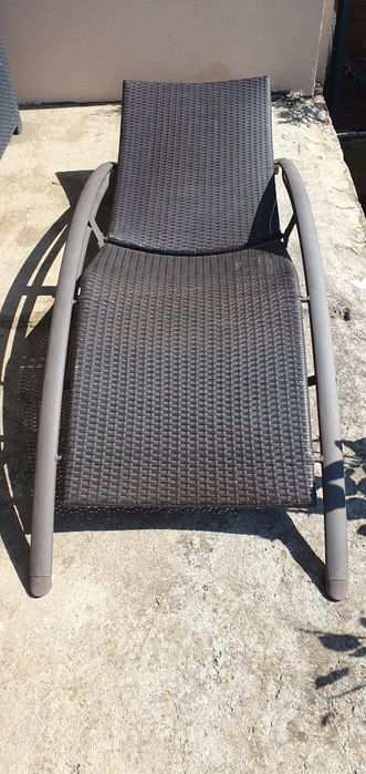 Șezlonguri Riverside Wicker Line, ratan sintetic, reglabile – set 3 bu