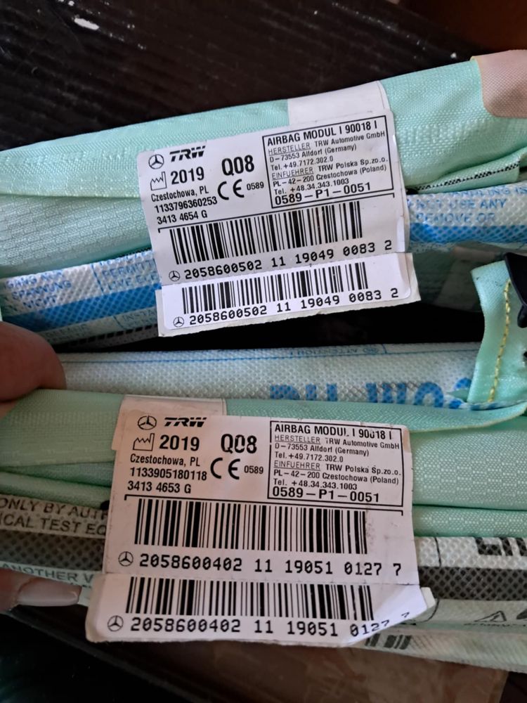 Airbag завеси щори Mercedes w205 Hyundai Tucson Nissan Qashqai