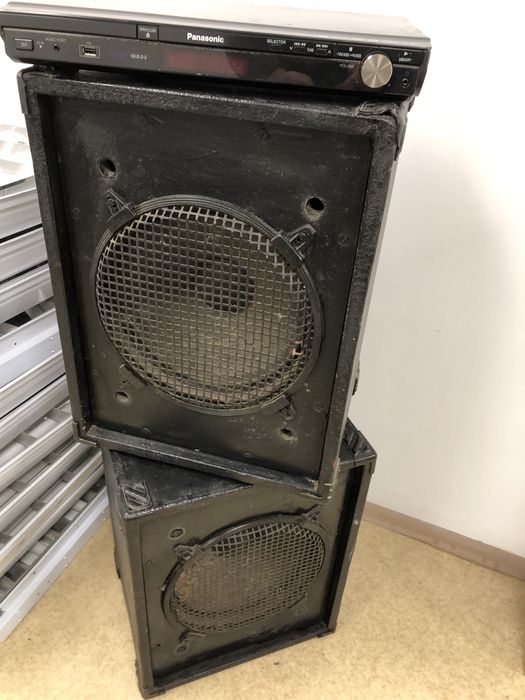 Boxe  2 buc Profesionale Bass +Amplificator Panasonic