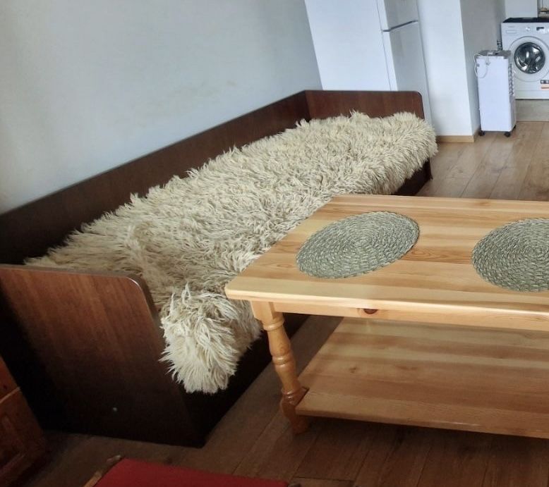 Легло с матрак в цвят венге