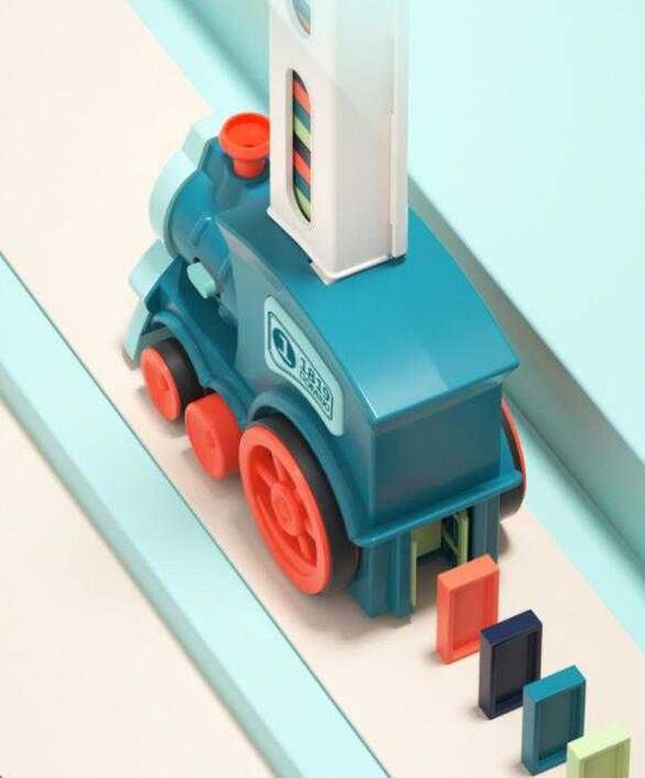 Trenulet electric cu piese Domino, Eliberare automata a pieselor