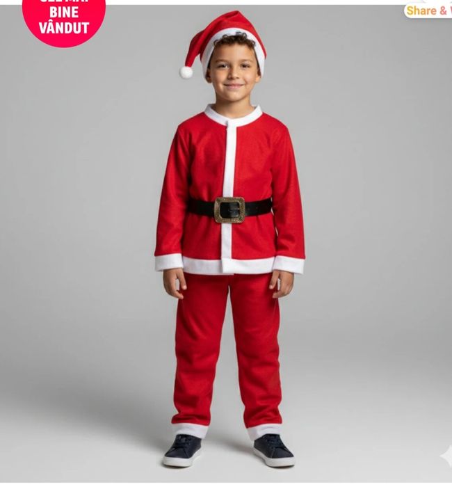 Costum Mos Crăciun copii 8 ani