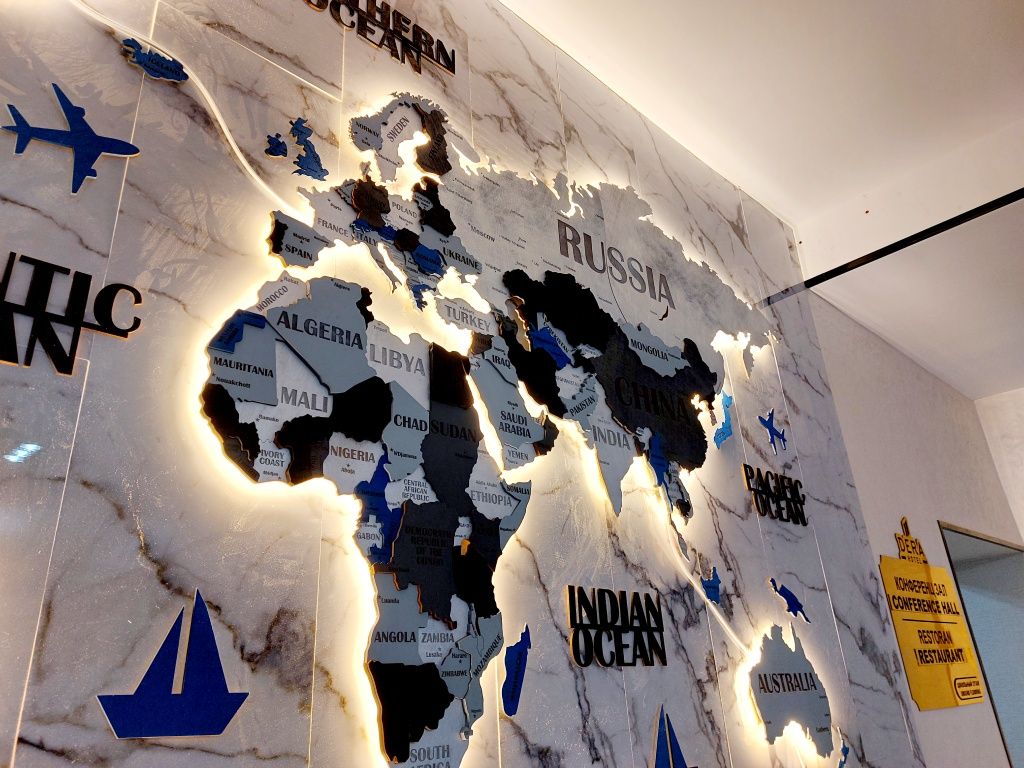 3D карта мира с подсветкой